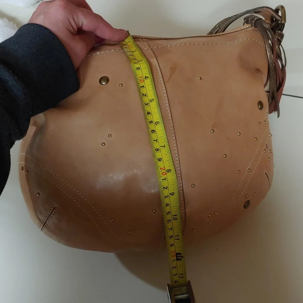 Coach Vanchetta Crystal Studded Leather Hobo Shoulder Bag - Picture 13 of 17